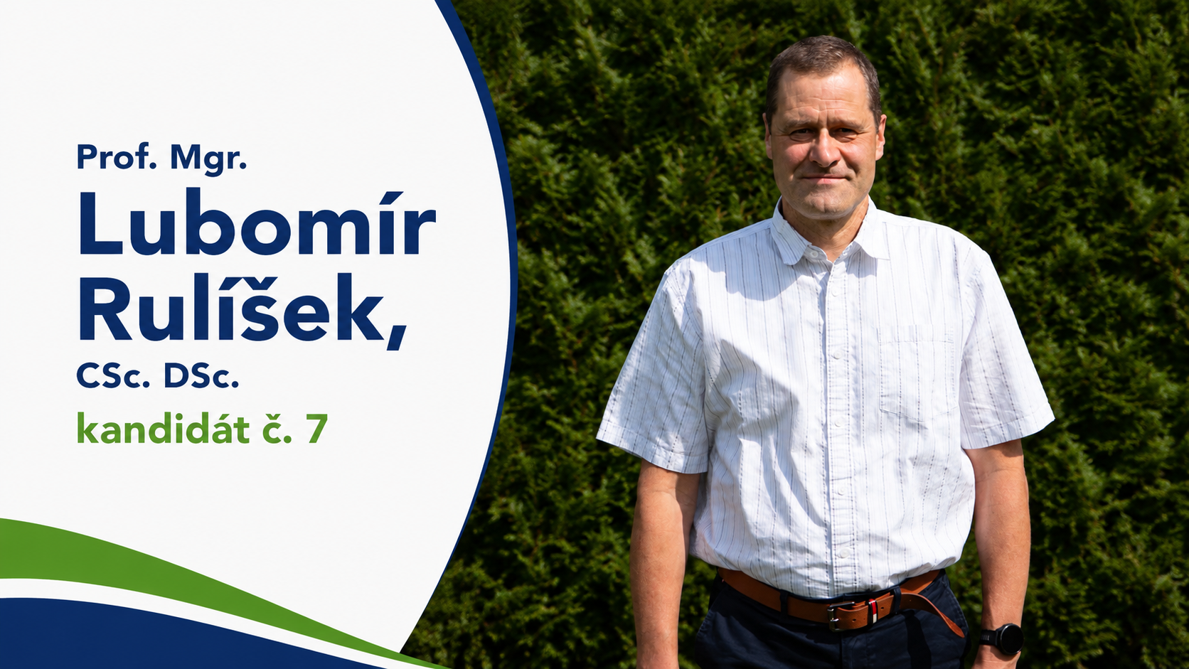 Prof. Mgr. Lubomír Rulíšek, CSc. DSc. - kandidát č. 7